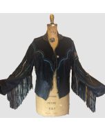 Cowgirl Fringe Deerskin Manteau en Cuir Veste en Cuir Souple | Jacket Tailor
