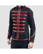 Veste de parade de batteur militaire interdite noire pour hommes - Jacket Tailor
