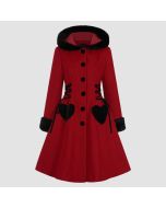 Hell Bunny Scarlett Coat Manteau Femme Rouge/Noir Gothique Rockwear-Jacket Tailor