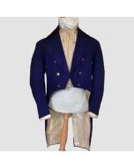 Nouveau 1820C Militaire Infanterie Bleu Tailcoat Laine Hommes Manteau- Jacket Tailor
