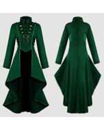 Femmes Gothique Steampunk Bouton Corset Costume Manteau Tailcoat Veste Pardessus- Jacket Tailor
