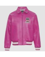 Veste Icon éDition Avirex USA en Couleur Rose Baie Veste Bombardier Pour Homme Veste en Cuir Originale-Jacket Tailor