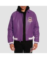 Veste en Cuir Avirex Icon Violet Foncé-Jacket Tailor